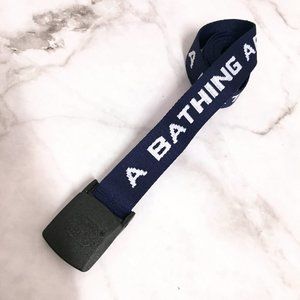 BAPE Logo GI Belt Navy Blue